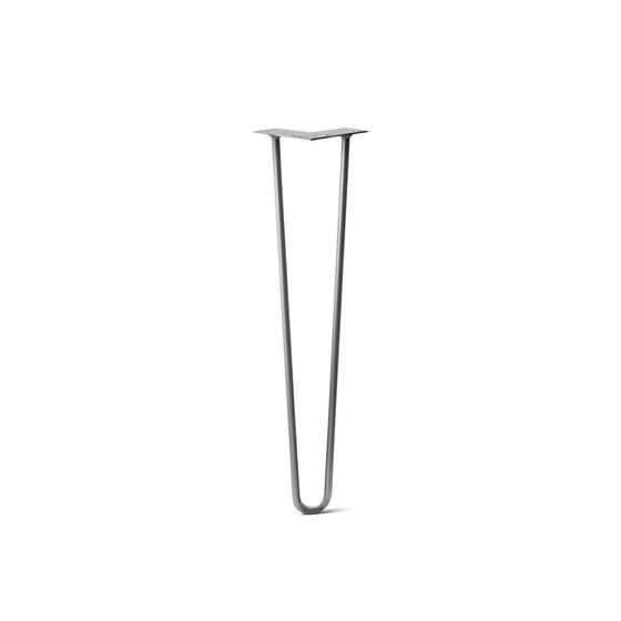 Hairpin Leg (Sold Separately), 2-Rod Design - Raw Steel