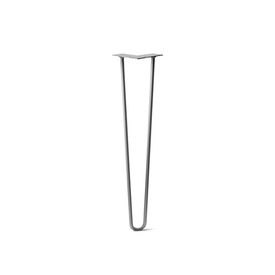 Hairpin Leg (Sold Separately), 2-Rod Design - Raw Steel