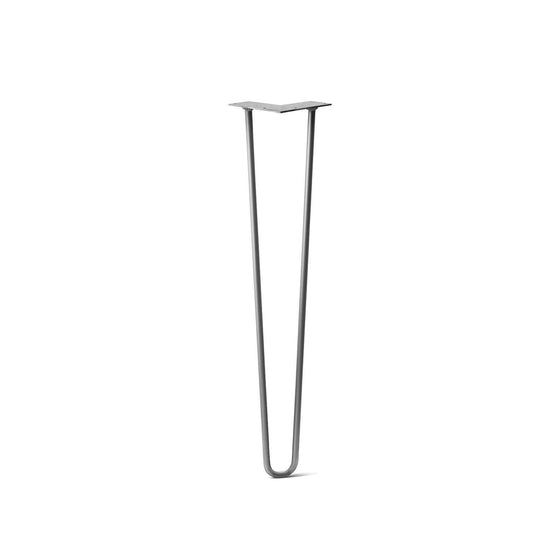 Hairpin Leg (Sold Separately), 2-Rod Design - Raw Steel