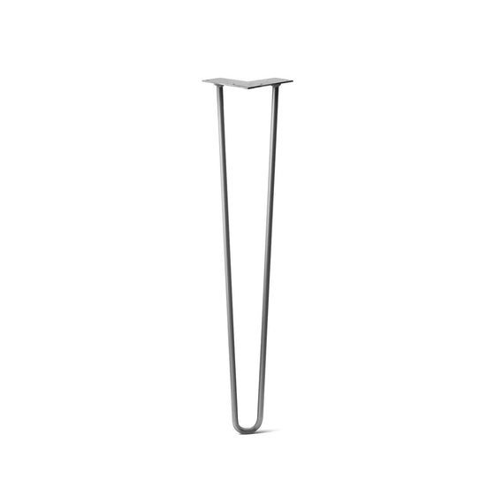 Hairpin Leg (Sold Separately), 2-Rod Design - Raw Steel