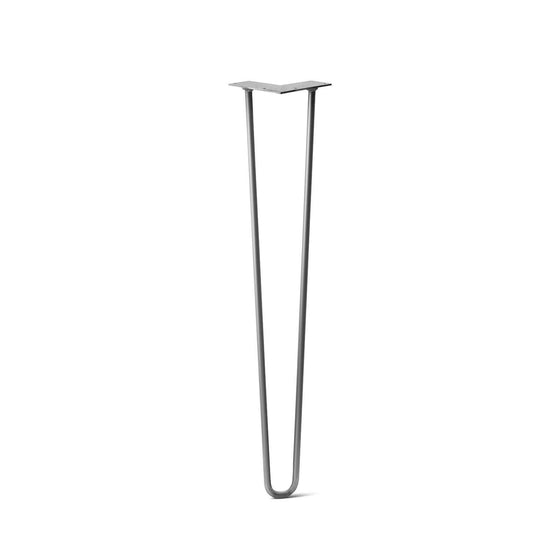 Hairpin Leg (Sold Separately), 2-Rod Design - Raw Steel