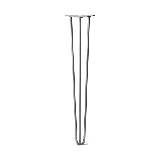 Hairpin Leg (Sold Separately), 3-Rod Design - Raw Steel