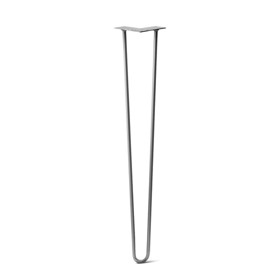 Hairpin Leg (Sold Separately), 2-Rod Design - Raw Steel