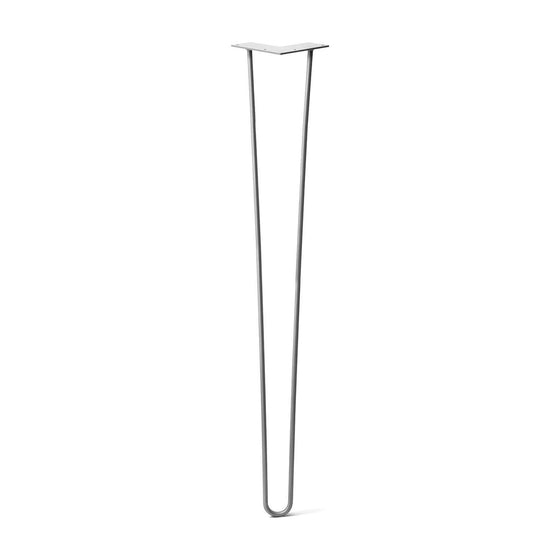 Hairpin Leg (Sold Separately), 2-Rod Design - Raw Steel