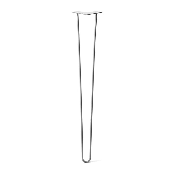 Hairpin Leg (Sold Separately), 2-Rod Design - Raw Steel