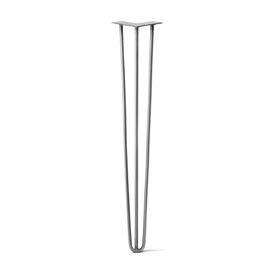 Hairpin Leg (Sold Separately), 3-Rod Design - Raw Steel