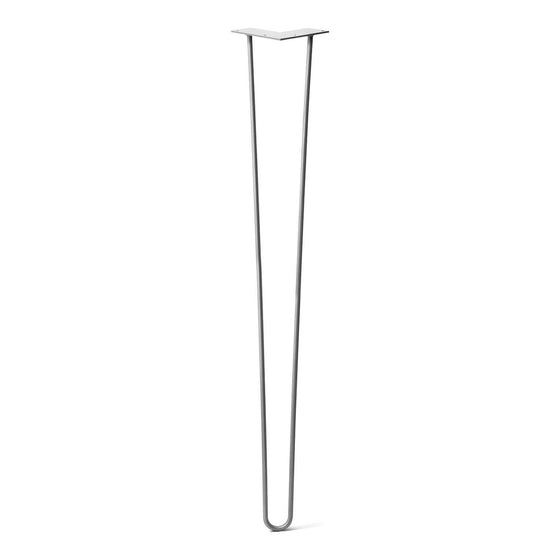 Hairpin Leg (Sold Separately), 2-Rod Design - Raw Steel