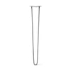 Hairpin Leg (Sold Separately), 2-Rod Design - Raw Steel