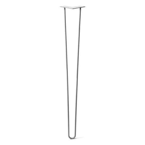 Hairpin Leg (Sold Separately), 2-Rod Design - Raw Steel