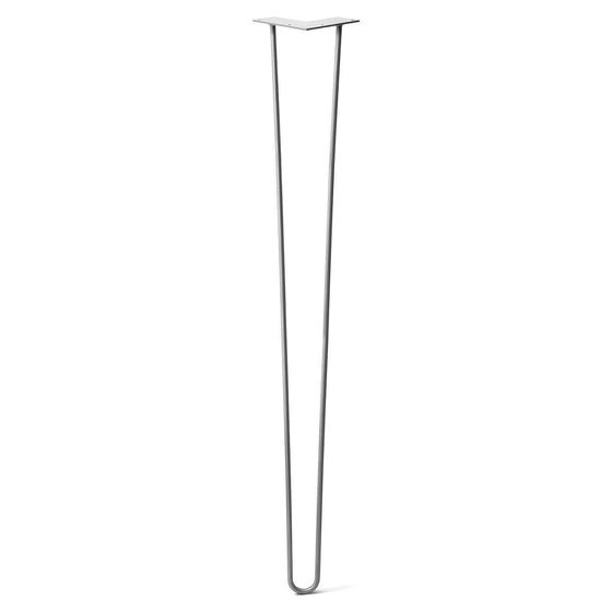 Hairpin Leg (Sold Separately), 2-Rod Design - Raw Steel