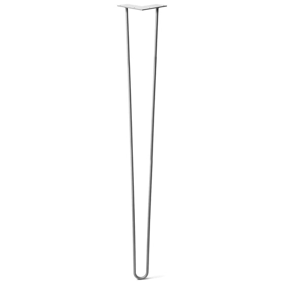 Hairpin Leg (Sold Separately), 2-Rod Design - Raw Steel