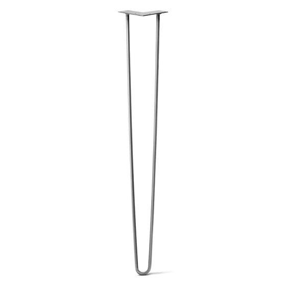 Hairpin Leg (Sold Separately), 2-Rod Design - Raw Steel