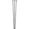 Hairpin Leg (Sold Separately), 3-Rod Design - Raw Steel