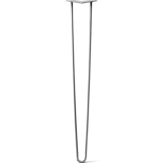 Hairpin Leg (Sold Separately), 2-Rod Design - Raw Steel