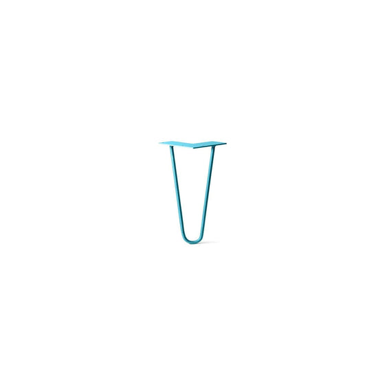 Hairpin Leg (Sold Separately), 2-Rod Design - Teal Powder Coated Finish