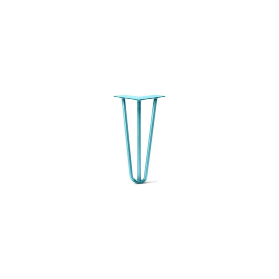 Hairpin Leg (Sold Separately), 3-Rod Design - Teal Powder Coated Finish