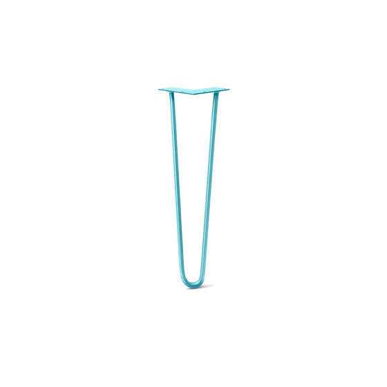 Hairpin Leg (Sold Separately), 2-Rod Design - Teal Powder Coated Finish