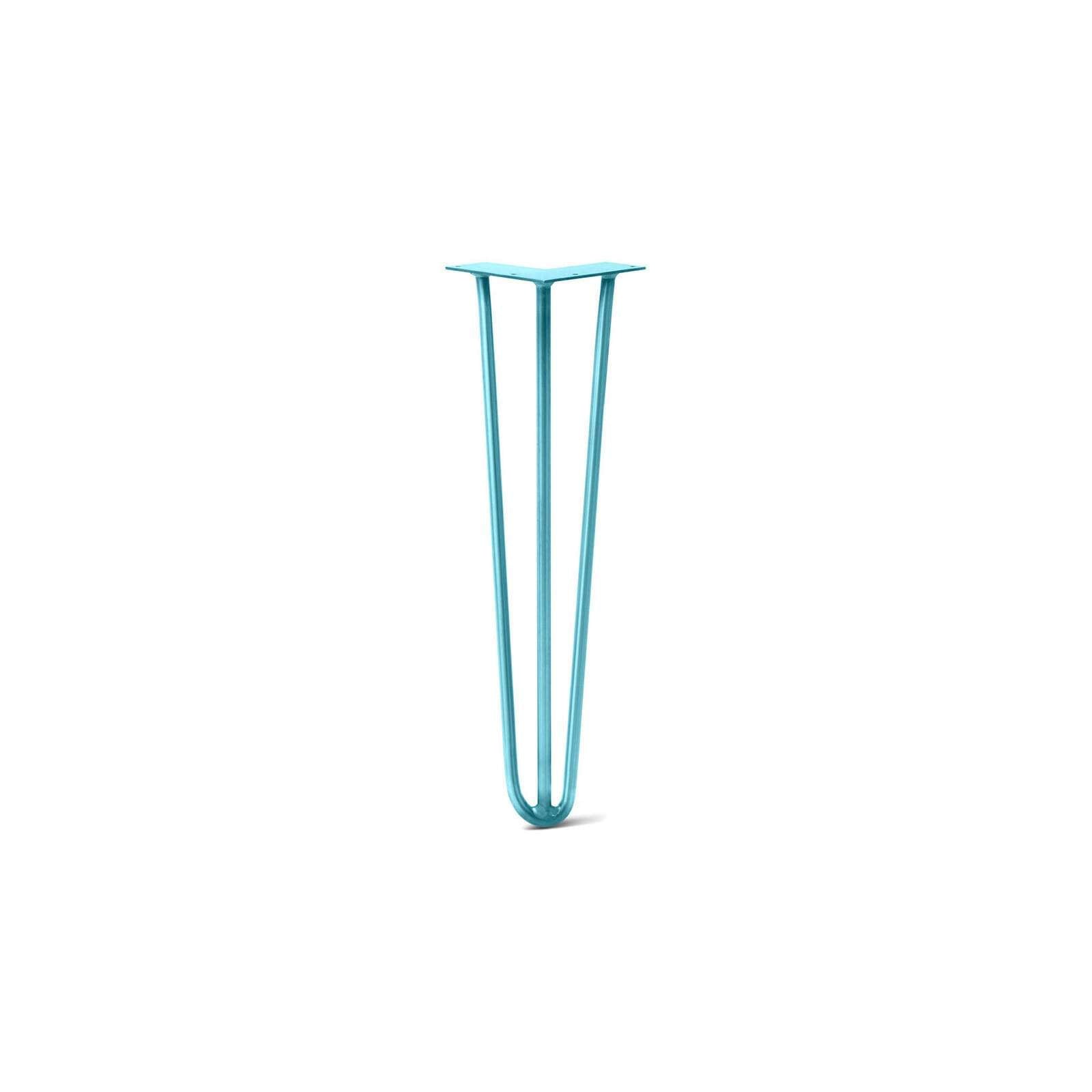 DIY Hairpin Legs Hairpin Legs Teal / 20" / 3/8" Hairpin Leg (Sold Separately), 3-Rod Design - Teal Powder Coated Finish