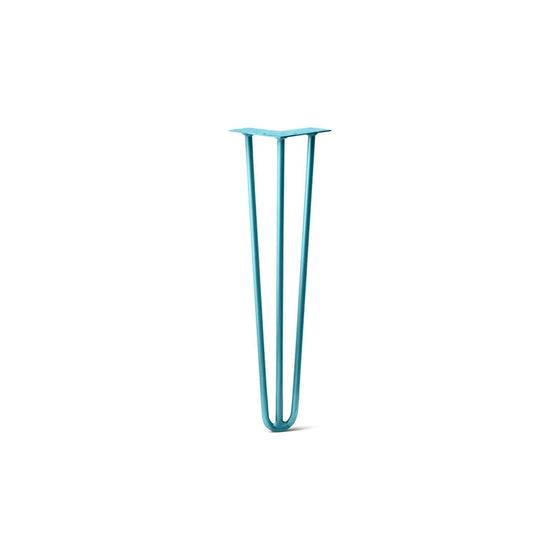 Hairpin Leg (Sold Separately), 3-Rod Design - Teal Powder Coated Finish