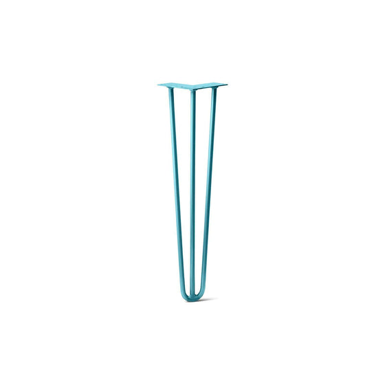 Hairpin Leg (Sold Separately), 3-Rod Design - Teal Powder Coated Finish