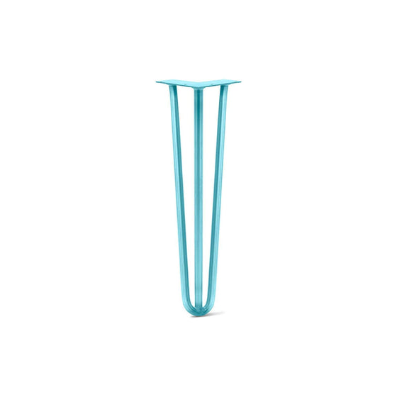 Hairpin Leg (Sold Separately), 3-Rod Design - Teal Powder Coated Finish