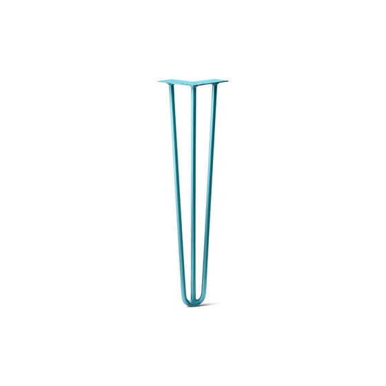 Hairpin Leg (Sold Separately), 3-Rod Design - Teal Powder Coated Finish