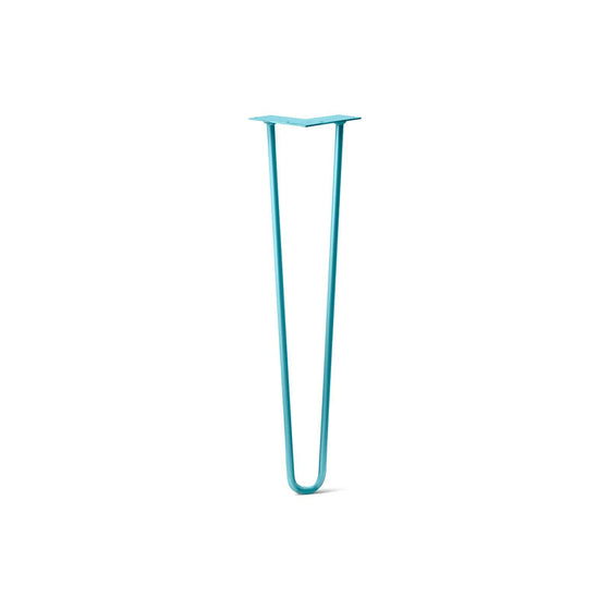 Hairpin Leg (Sold Separately), 2-Rod Design - Teal Powder Coated Finish