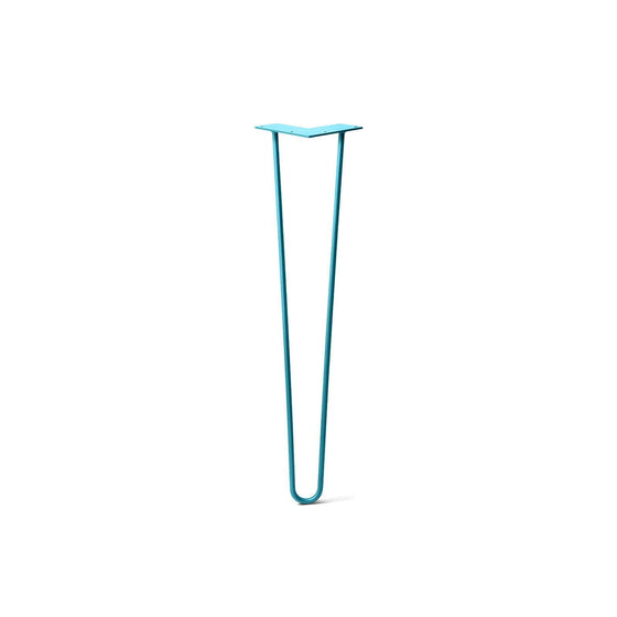 Hairpin Leg (Sold Separately), 2-Rod Design - Teal Powder Coated Finish