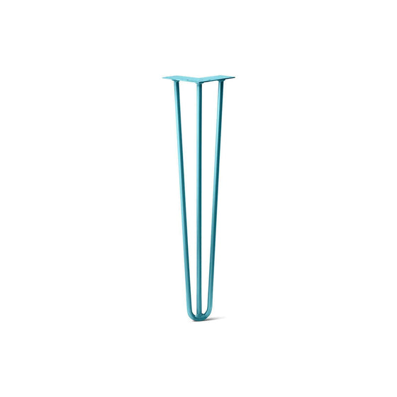 Hairpin Leg (Sold Separately), 3-Rod Design - Teal Powder Coated Finish