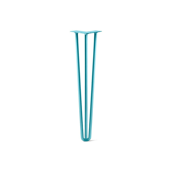 Hairpin Leg (Sold Separately), 3-Rod Design - Teal Powder Coated Finish