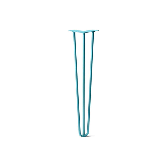 Hairpin Leg (Sold Separately), 3-Rod Design - Teal Powder Coated Finish