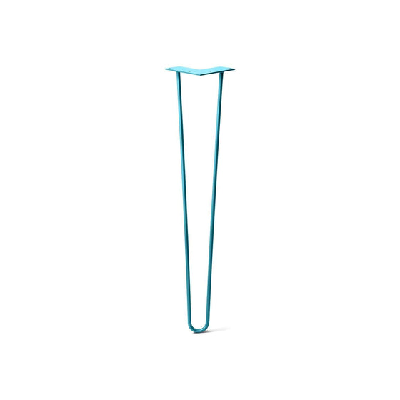 Hairpin Leg (Sold Separately), 2-Rod Design - Teal Powder Coated Finish