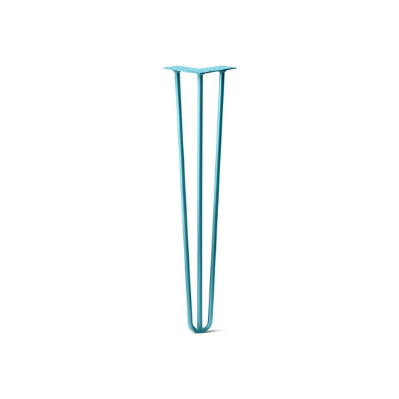 Hairpin Leg (Sold Separately), 3-Rod Design - Teal Powder Coated Finish