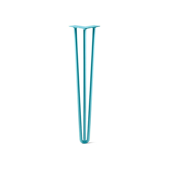 Hairpin Leg (Sold Separately), 3-Rod Design - Teal Powder Coated Finish