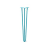 DIY Hairpin Legs Hairpin Legs Teal / 27" / 1/2" Hairpin Leg (Sold Separately), 3-Rod Design - Teal Powder Coated Finish