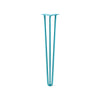Hairpin Leg (Sold Separately), 3-Rod Design - Teal Powder Coated Finish