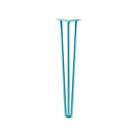 Hairpin Leg (Sold Separately), 3-Rod Design - Teal Powder Coated Finish