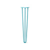 DIY Hairpin Legs Hairpin Legs Teal / 28" / 3/8" Hairpin Leg (Sold Separately), 3-Rod Design - Teal Powder Coated Finish