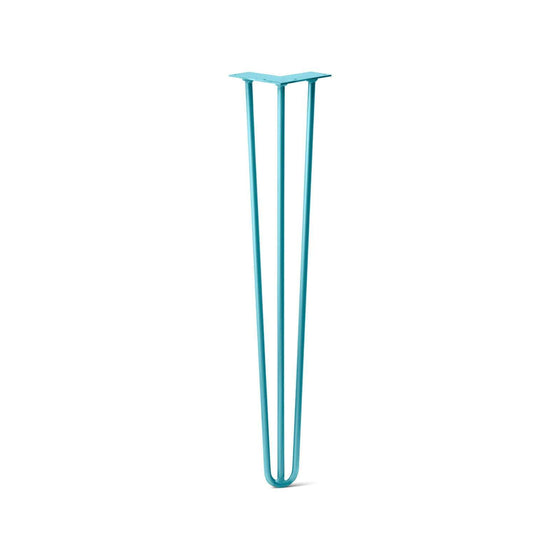 Hairpin Leg (Sold Separately), 3-Rod Design - Teal Powder Coated Finish