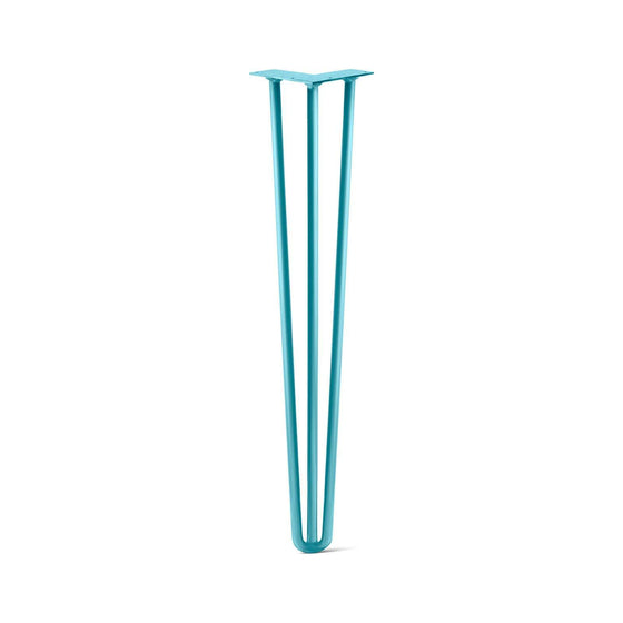 Hairpin Leg (Sold Separately), 3-Rod Design - Teal Powder Coated Finish