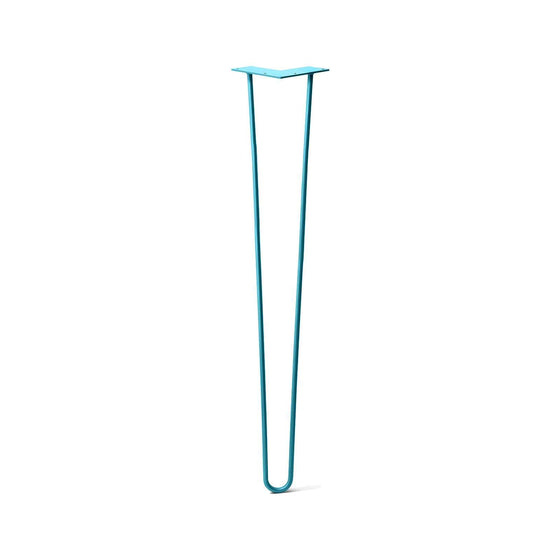 Hairpin Leg (Sold Separately), 2-Rod Design - Teal Powder Coated Finish