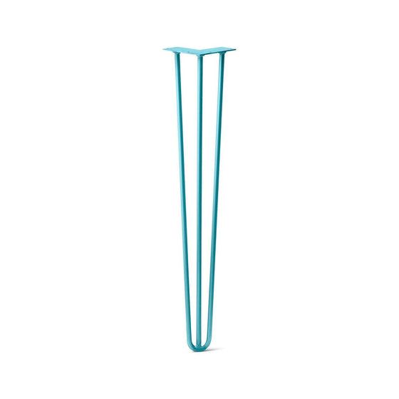 Hairpin Leg (Sold Separately), 3-Rod Design - Teal Powder Coated Finish