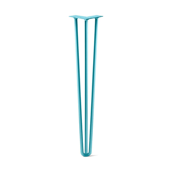 Hairpin Leg (Sold Separately), 3-Rod Design - Teal Powder Coated Finish