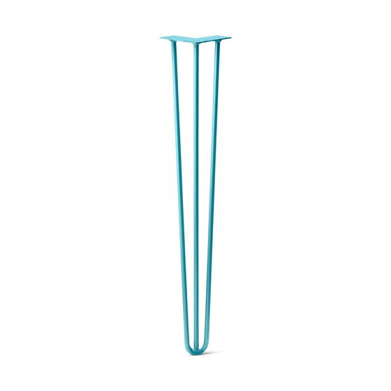 Hairpin Leg (Sold Separately), 3-Rod Design - Teal Powder Coated Finish