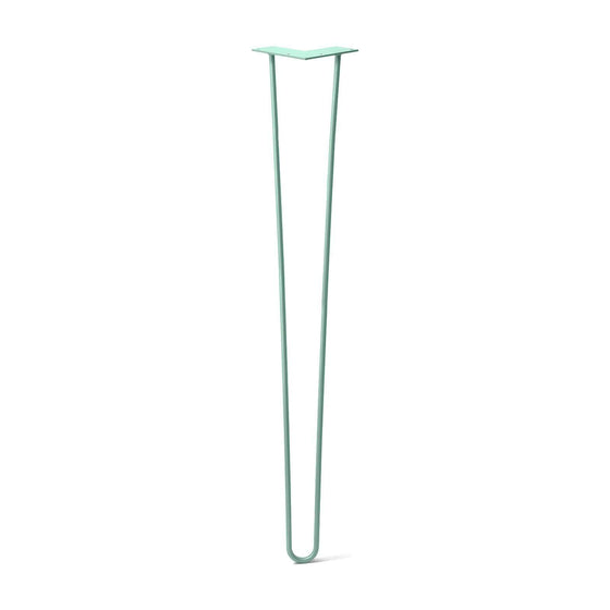 Hairpin Leg (Sold Separately), 2-Rod Design - Teal Powder Coated Finish