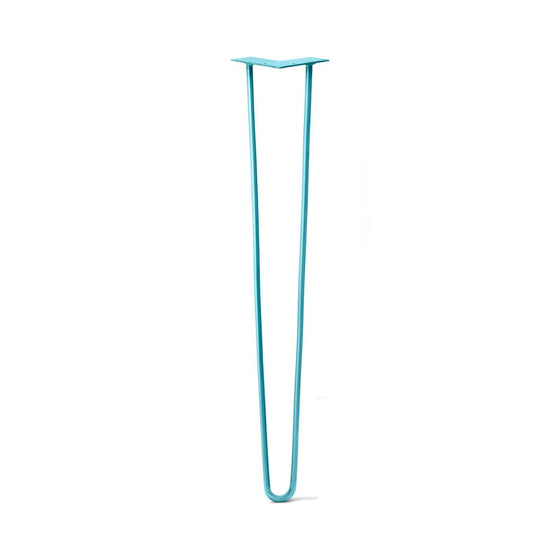 Hairpin Leg (Sold Separately), 2-Rod Design - Teal Powder Coated Finish