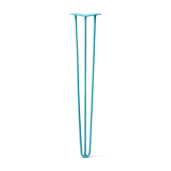Hairpin Leg (Sold Separately), 3-Rod Design - Teal Powder Coated Finish