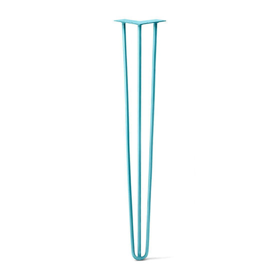 Hairpin Leg (Sold Separately), 3-Rod Design - Teal Powder Coated Finish