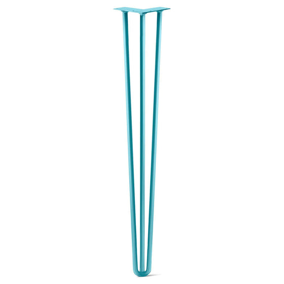 Hairpin Leg (Sold Separately), 3-Rod Design - Teal Powder Coated Finish