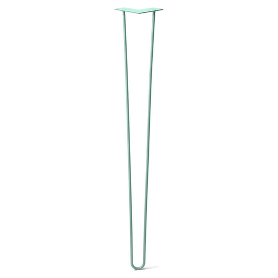 Hairpin Leg (Sold Separately), 2-Rod Design - Teal Powder Coated Finish